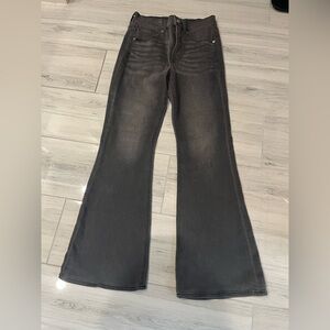 Express Charcoal Wide Leg Jeans
